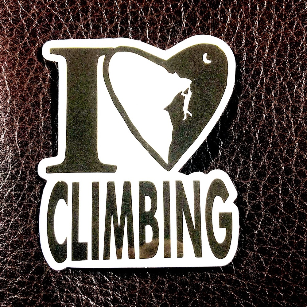 I Heart Climbing Extreme Single Decor Accent Athletics Sticker